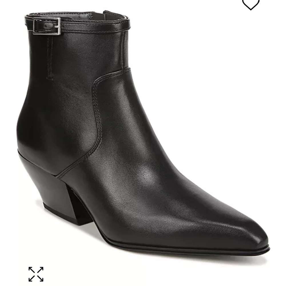 NWOT Franco Sarto leather (upper) black ankle boots size 9 1/2
